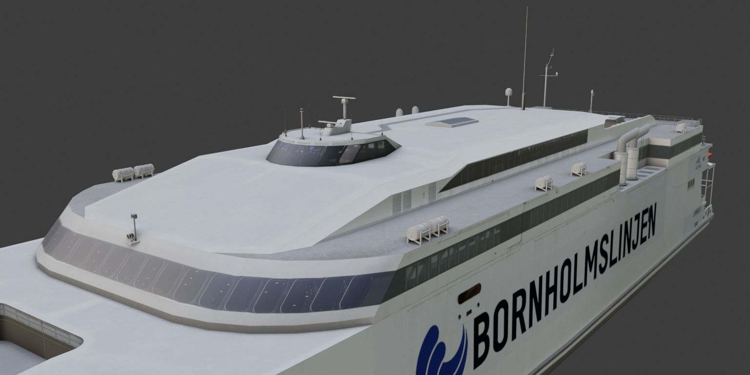 3D model High speed ferry Bornholmslinjen Express 5 3D model VR / AR