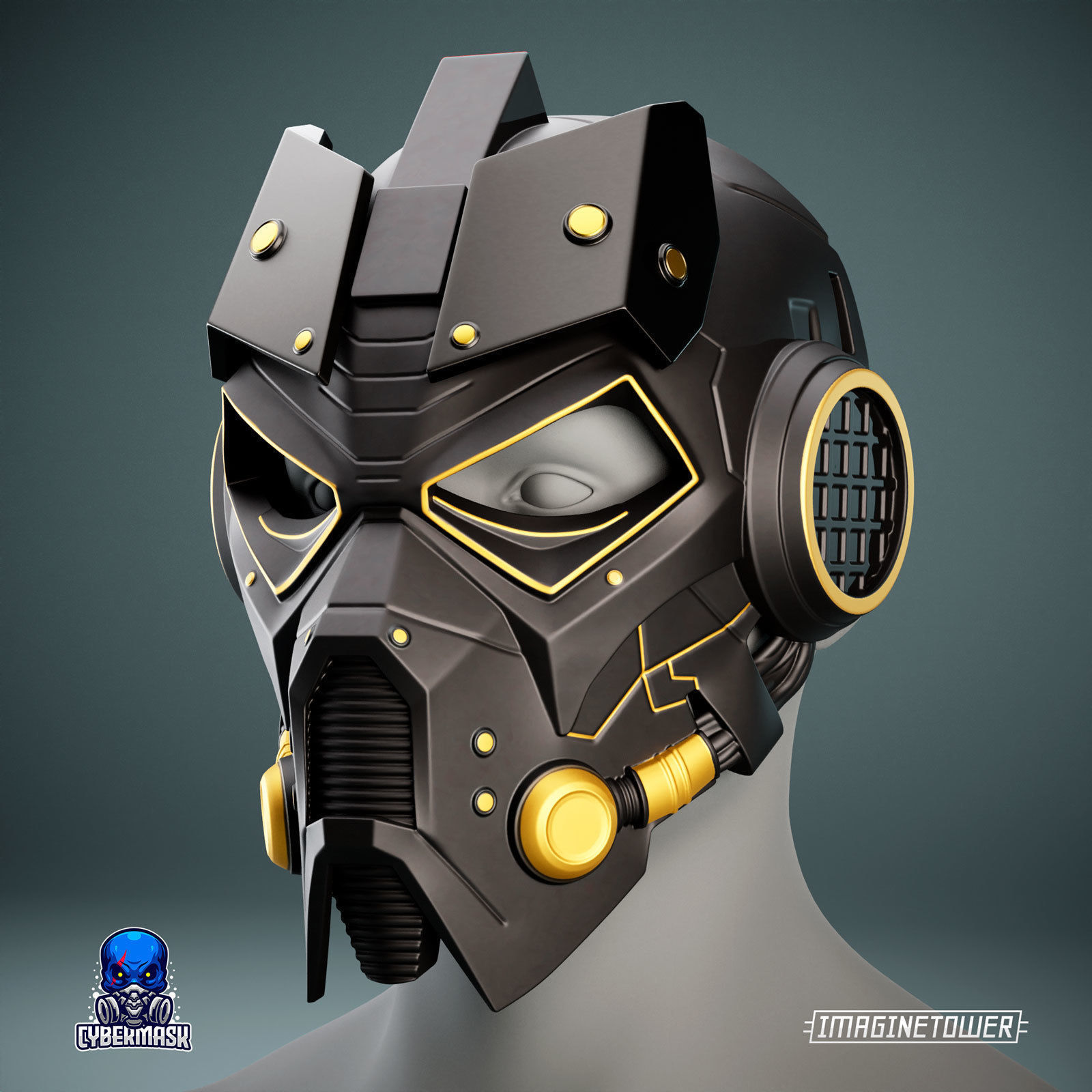 Post-apocalypse Sci-fi Cosplay Mask 3D model 3D printable | CGTrader