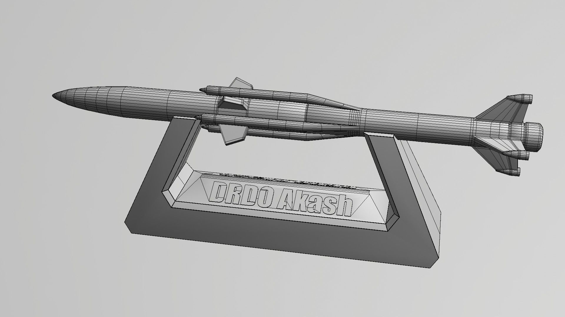 3D model Rocket Missile DRDO Akash VR / AR / lowpoly CGTrader