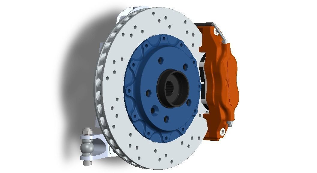 Vehicle Brake System Mechanism 3D model rigged | CGTrader