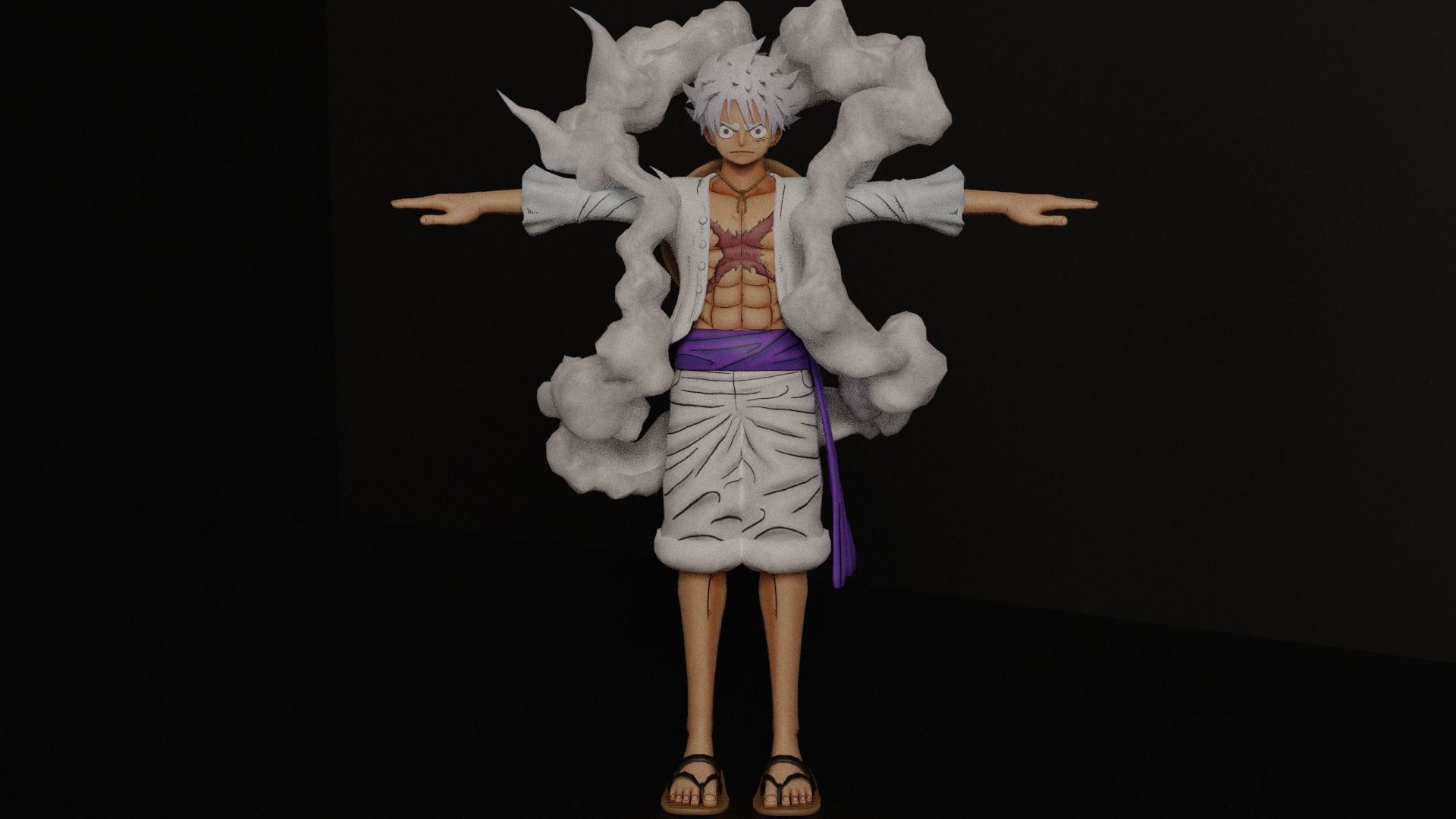 3D model Luffy Gear 5 Nika VR / AR / lowpoly CGTrader
