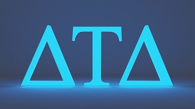 Greek letters DTD 3D model | CGTrader