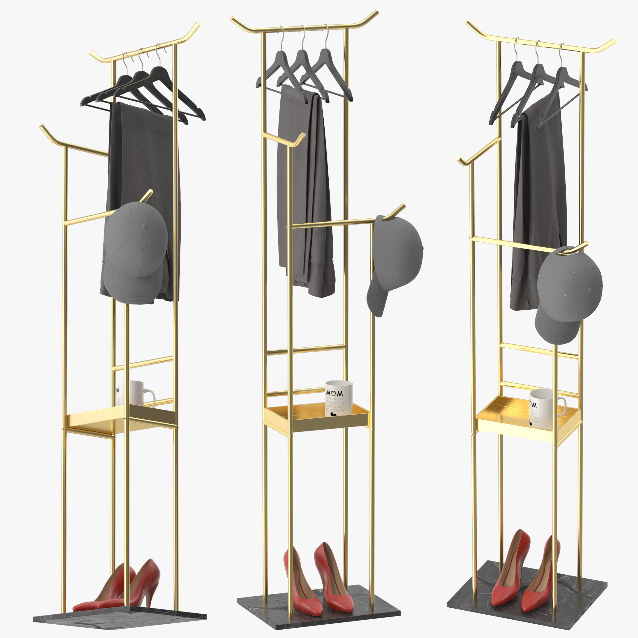 Floor Coat Rack 3D model | CGTrader