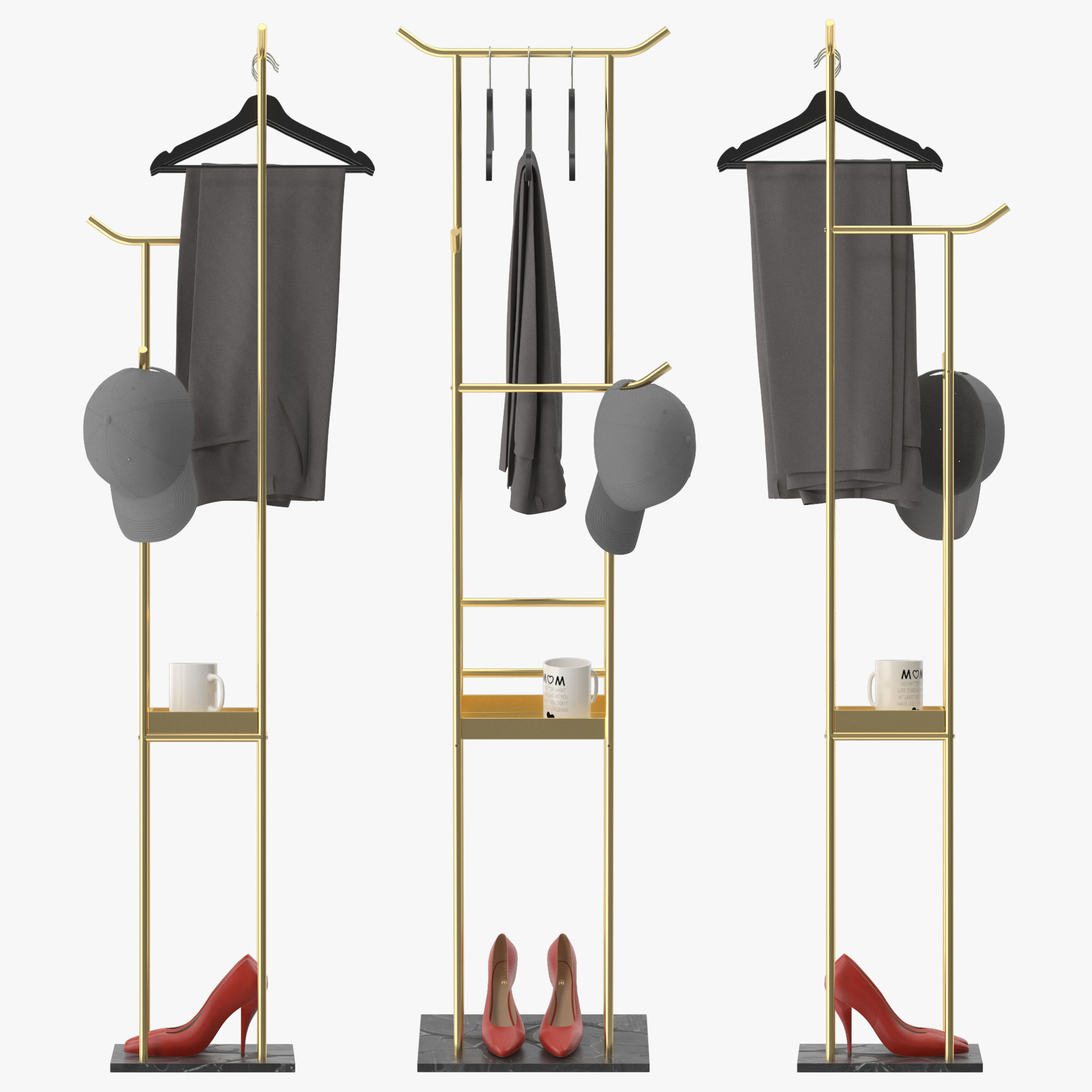 Floor Coat Rack 3D model | CGTrader