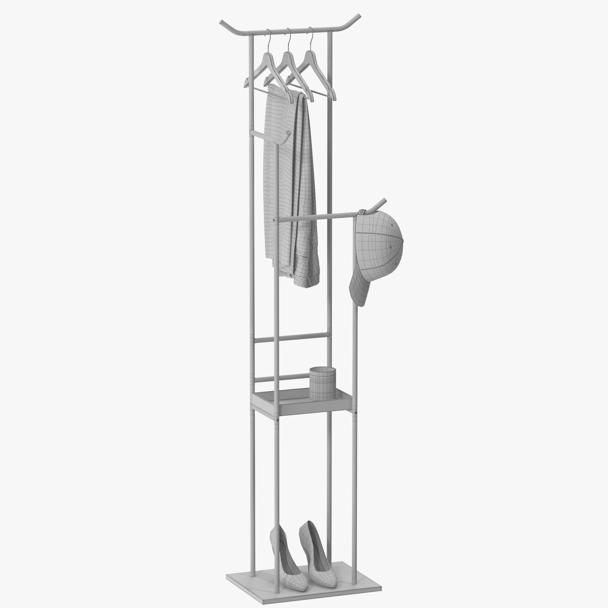 Floor Coat Rack 3D model | CGTrader