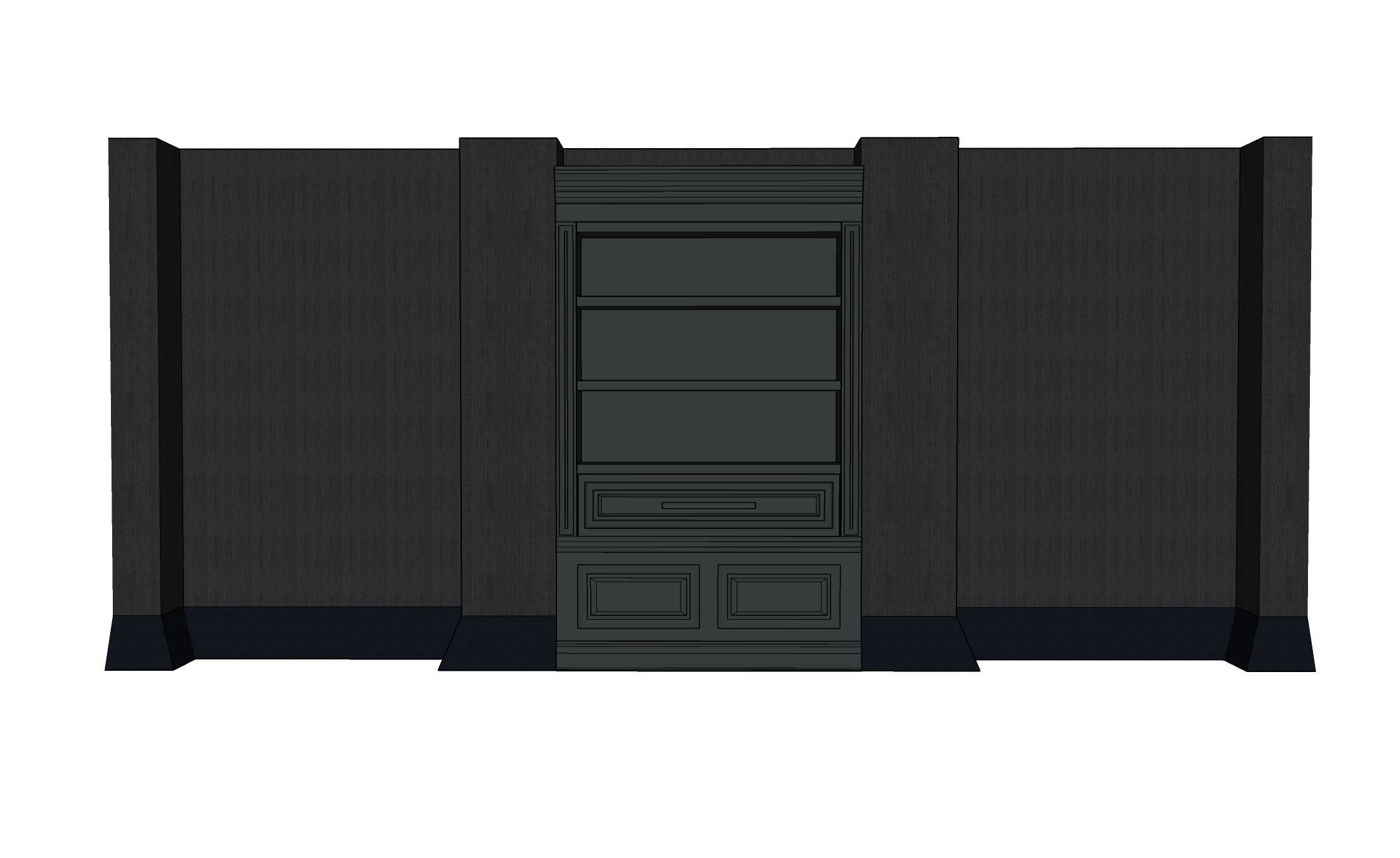 MODULAR WALL BOOKSHELF 01 free 3D model CGTrader