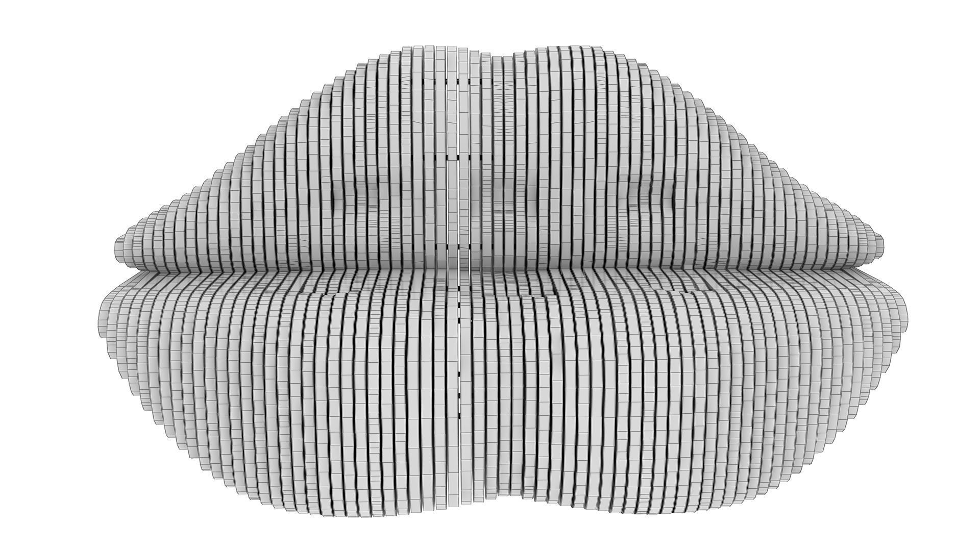 Parametric Lips Sofa 3D model CGTrader
