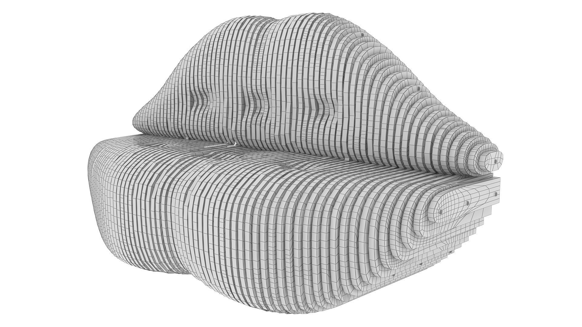 Parametric Lips Sofa 3D model CGTrader