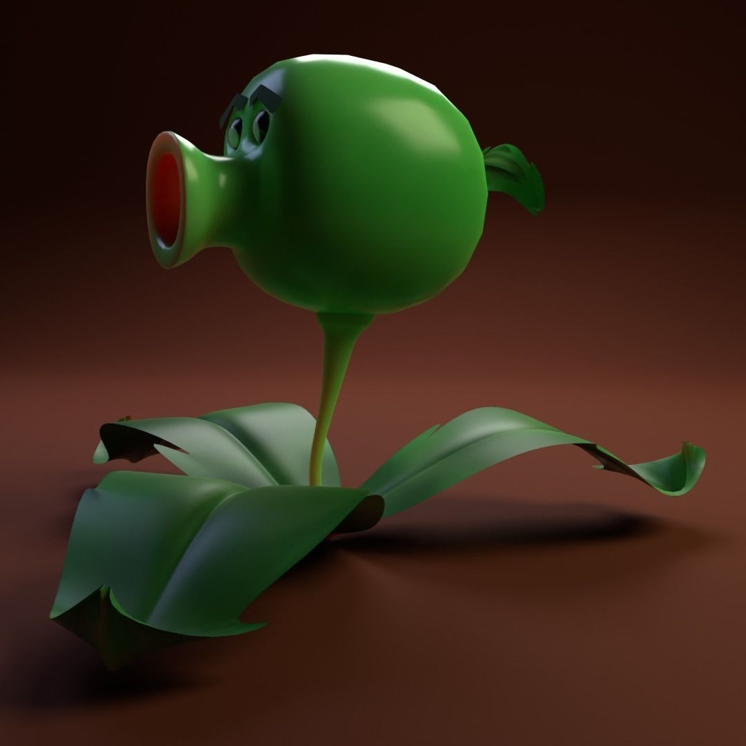 3D model Peashooter from Plants v Zombies VR / AR / lowpoly CGTrader