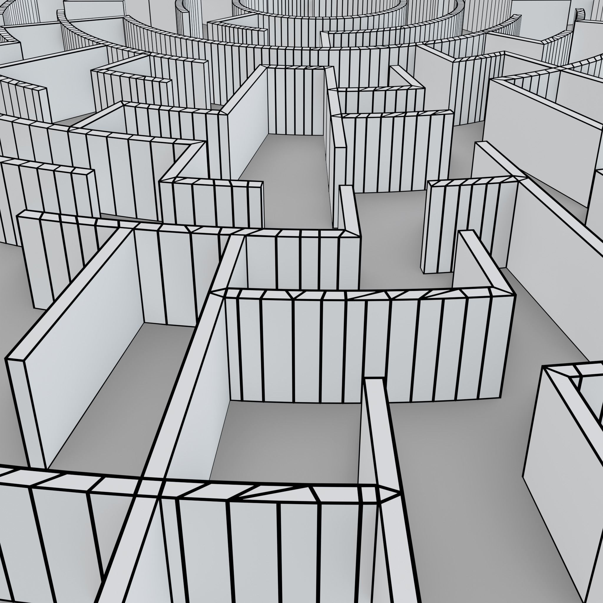 3D model Circular maze with solution VR / AR / low-poly | CGTrader
