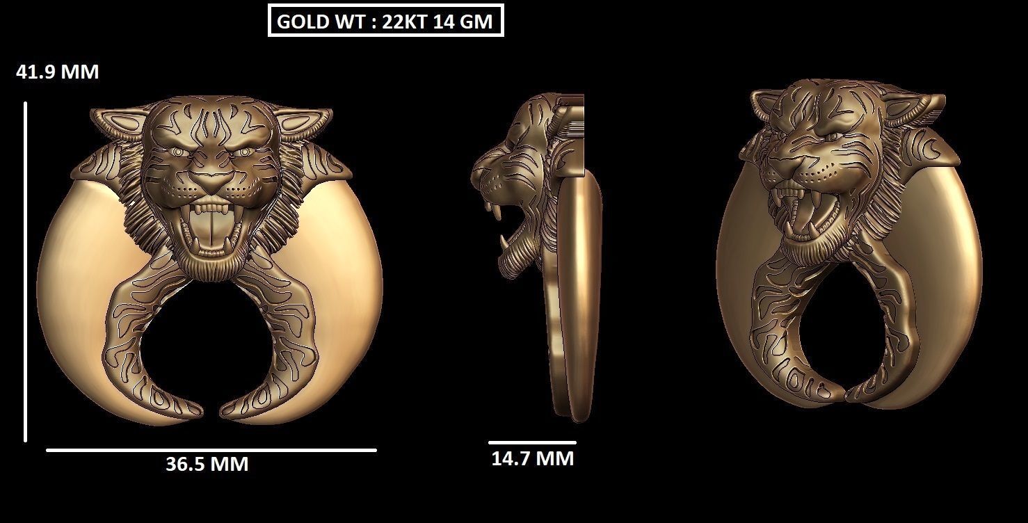 tiger nail pendant 3D model 3D printable CGTrader