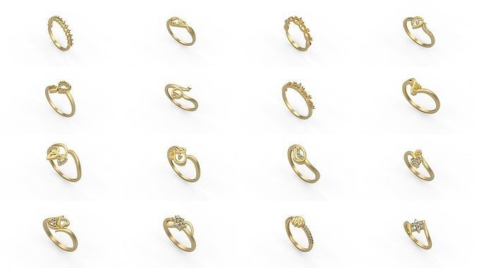 Light rings weighing 1 to 4 grams 1070 Rings