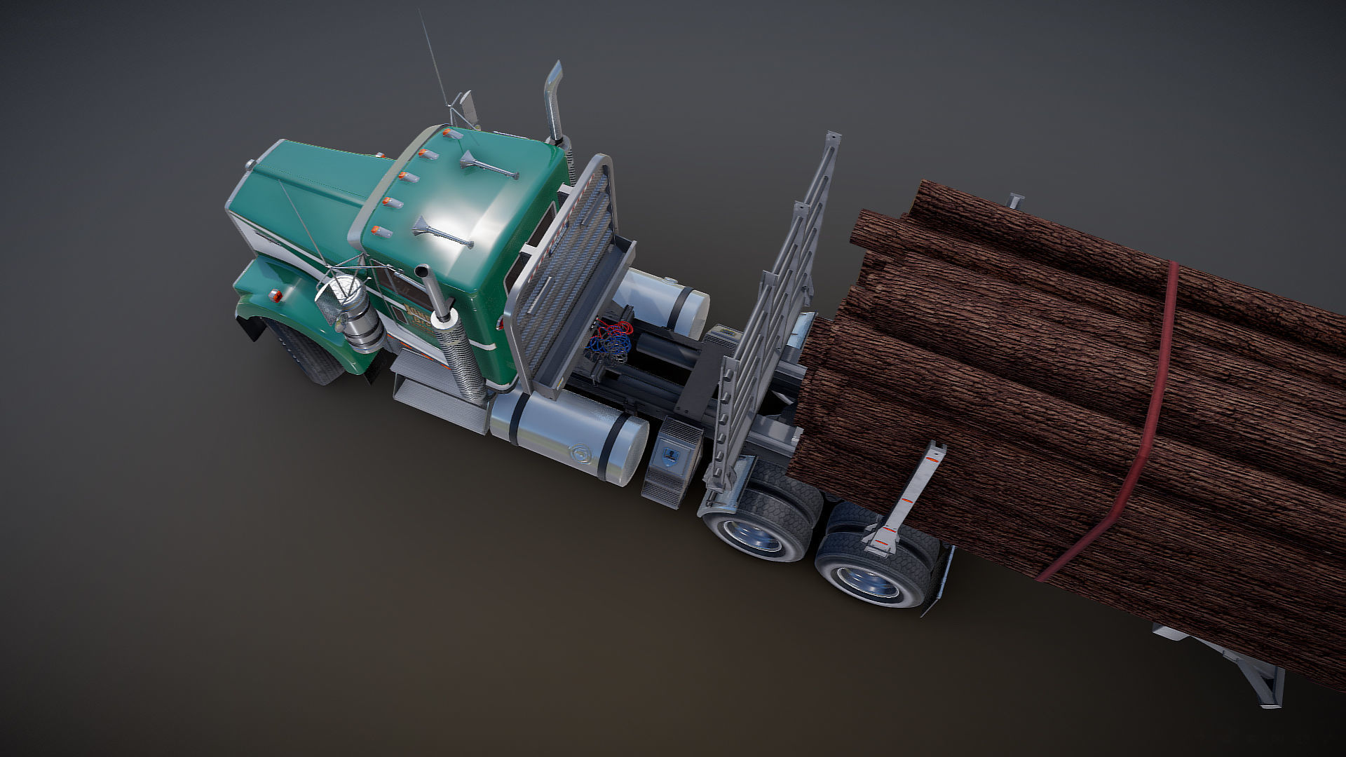 3D model Kenworth W900L logger VR / AR / low-poly | CGTrader