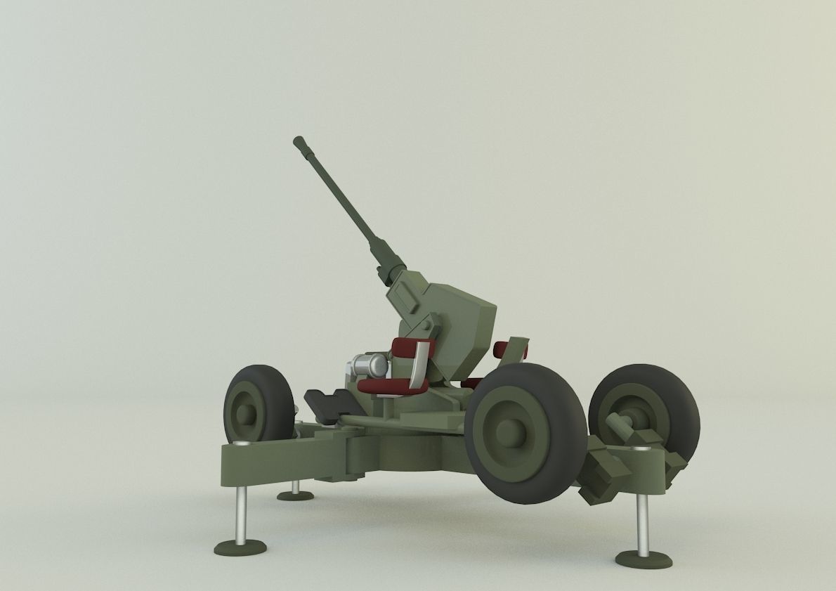 Bofors 40mm gun 3D model | CGTrader
