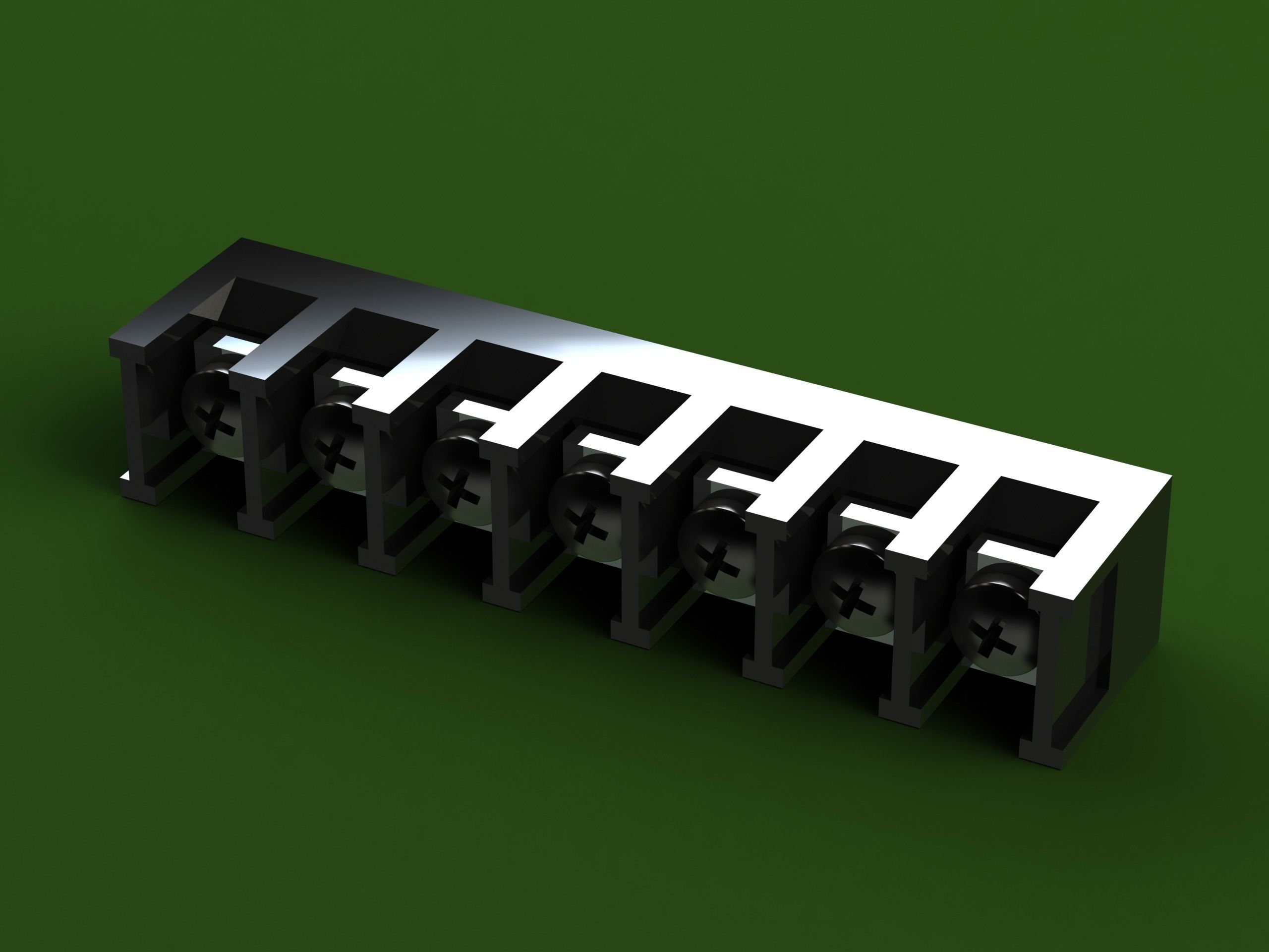Barrier Type Terminal Block 3D model rigged CGTrader