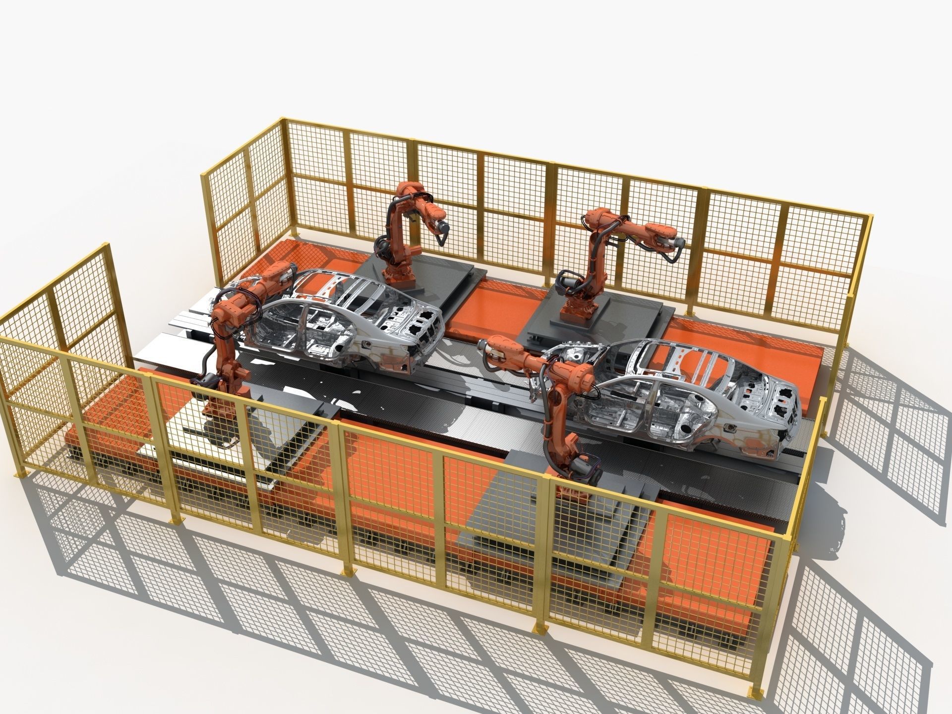 Automobile Assembly Line 3D model CGTrader