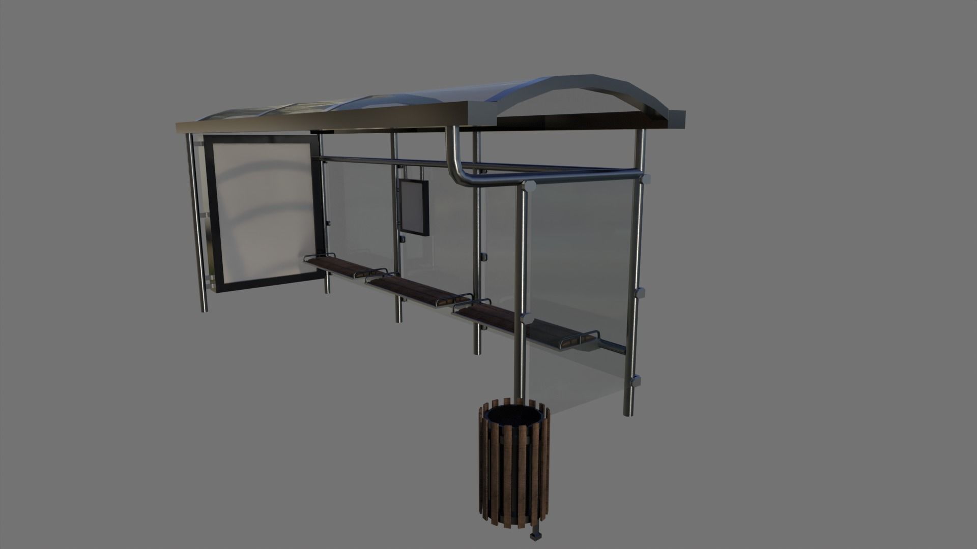 3D model Bus Stop Package Game Ready VR / AR / low-poly | CGTrader