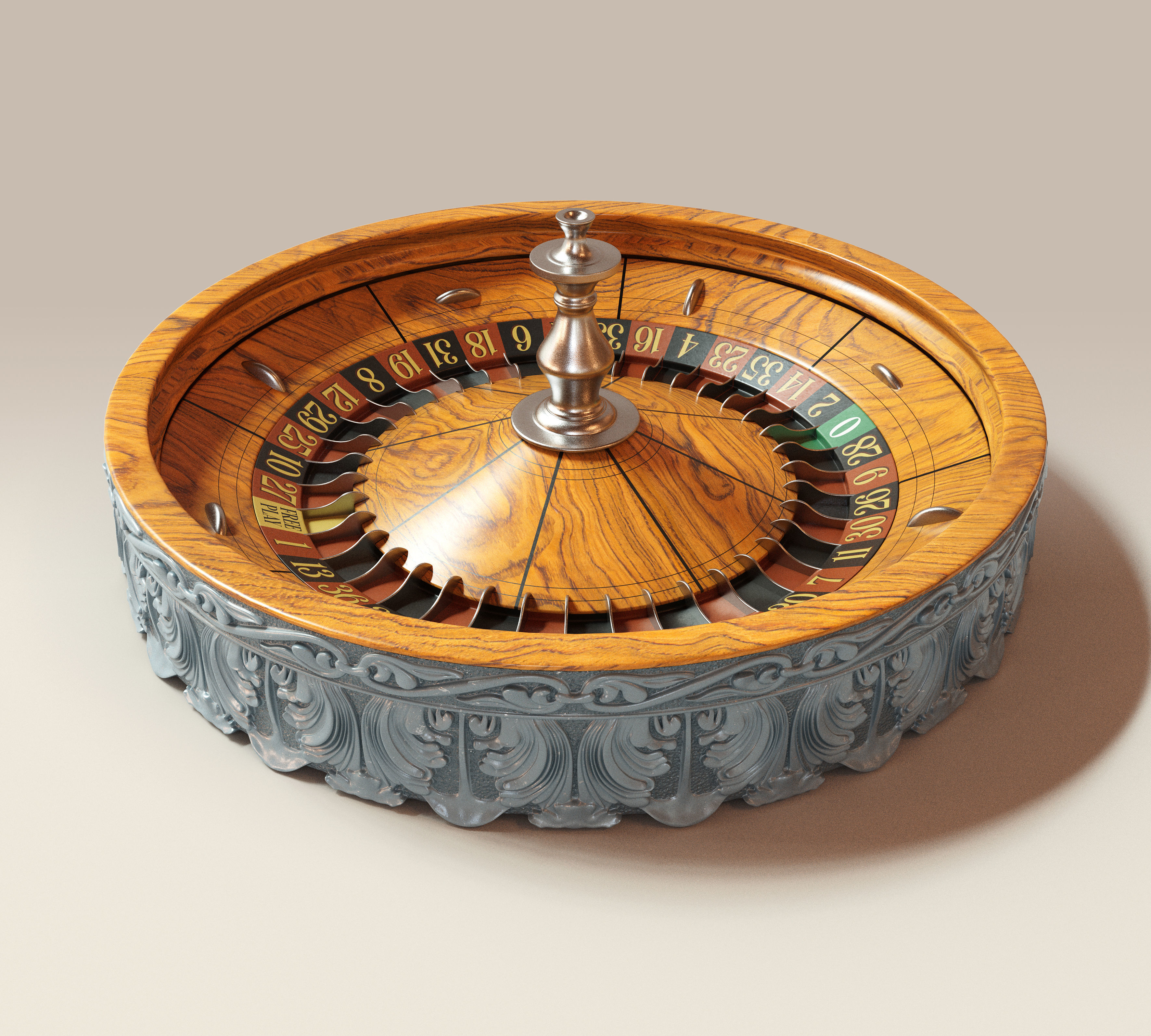 Vintage Roulette Wheel 3D model CGTrader