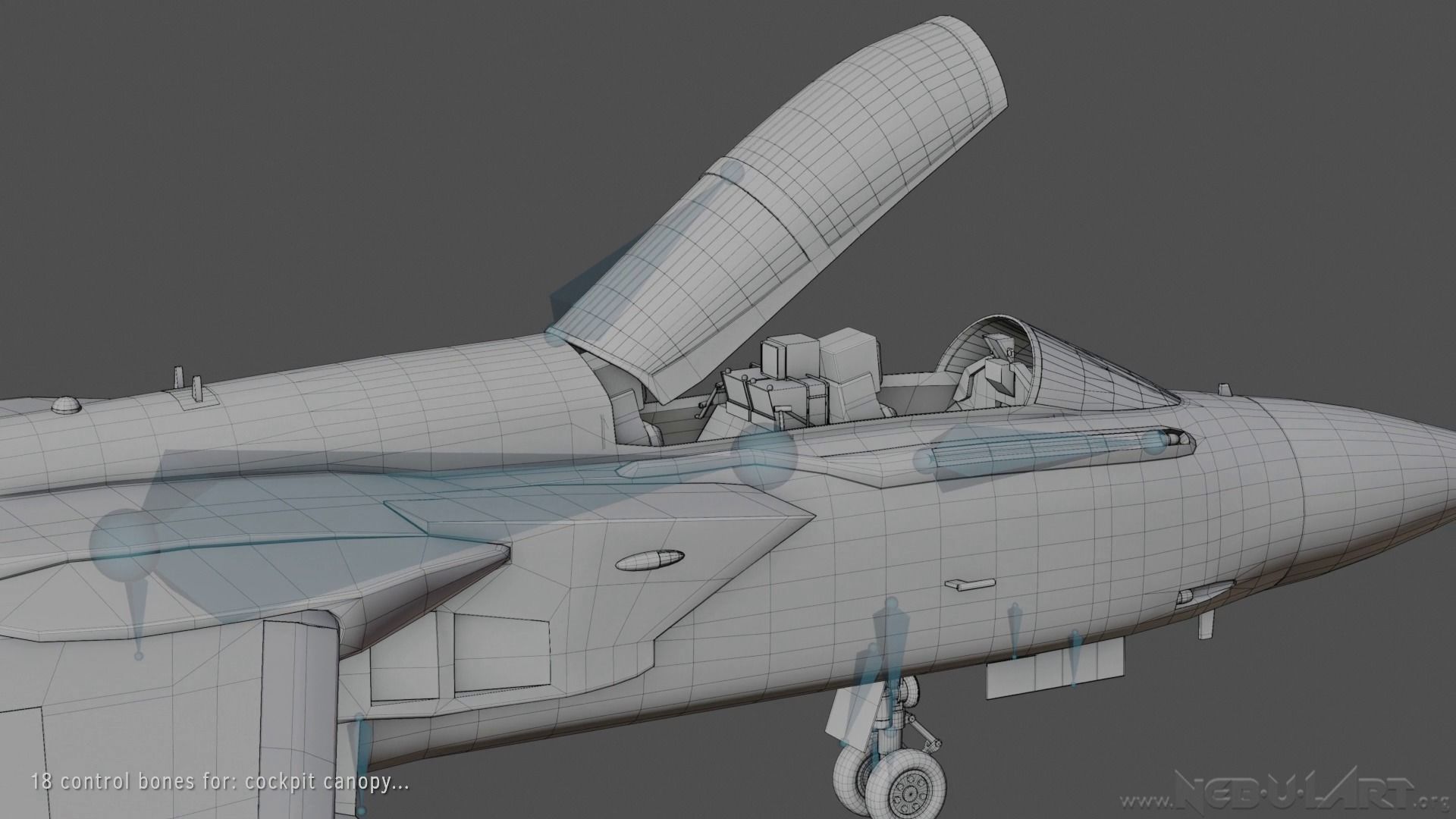 Panavia Tornado ADV F3 3D model rigged | CGTrader
