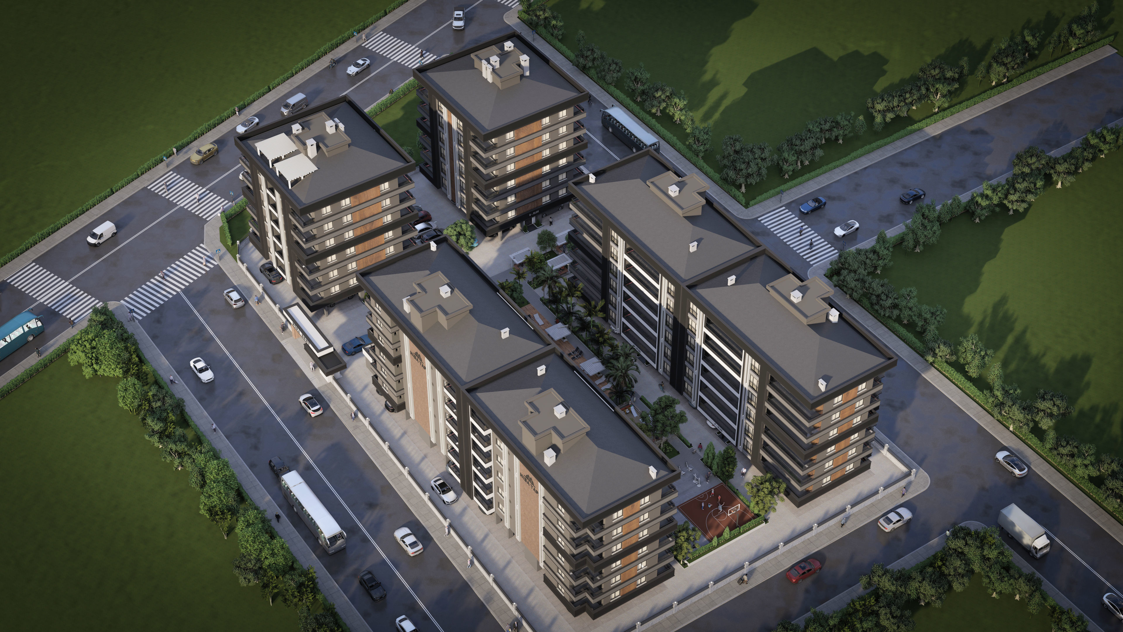 4 Block Big Site Project 3D model | CGTrader