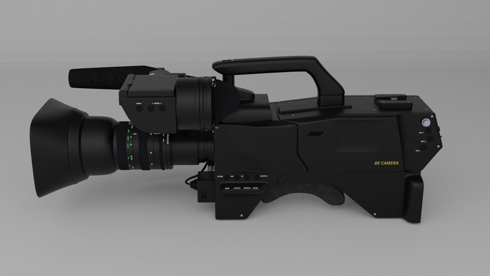 Professional Video Camera 3D model rigged CGTrader