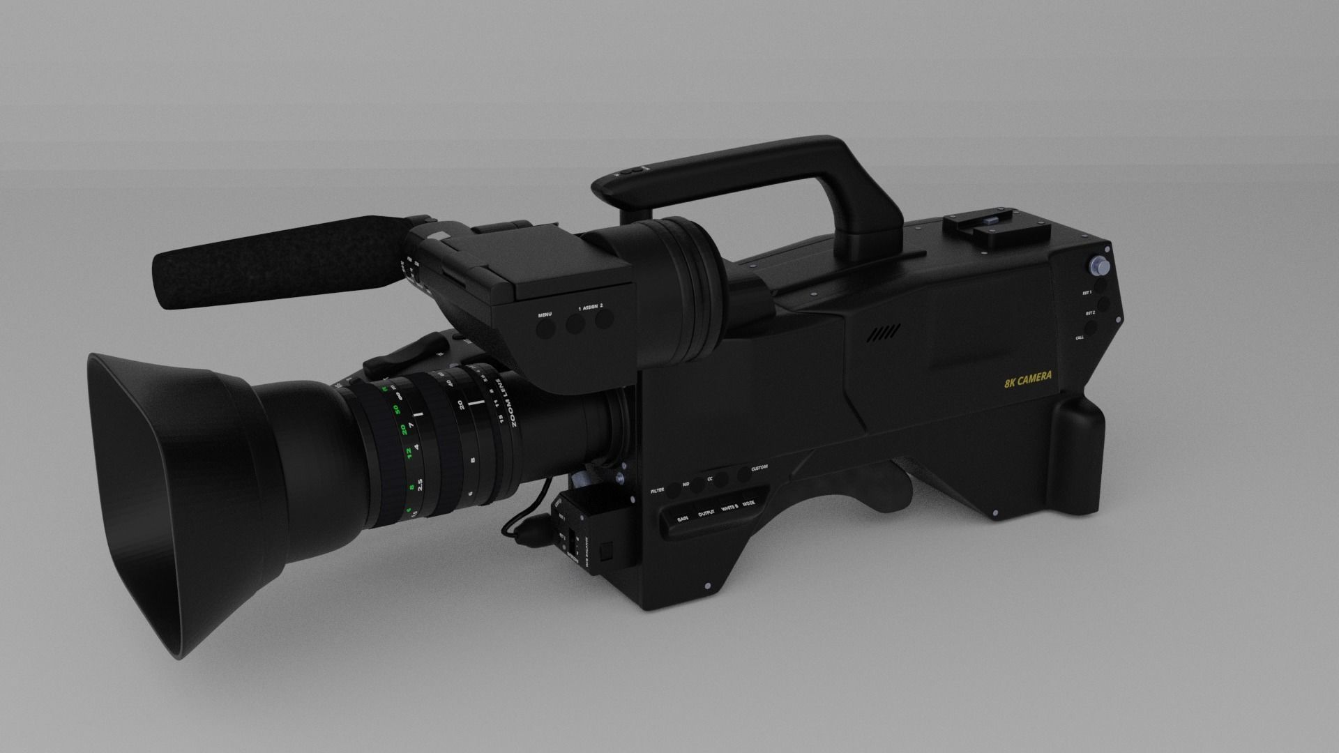 Professional Video Camera 3D model rigged CGTrader