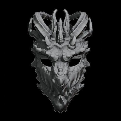 Dragon Face Mask Printable STL 3D model 3D printable CGTrader