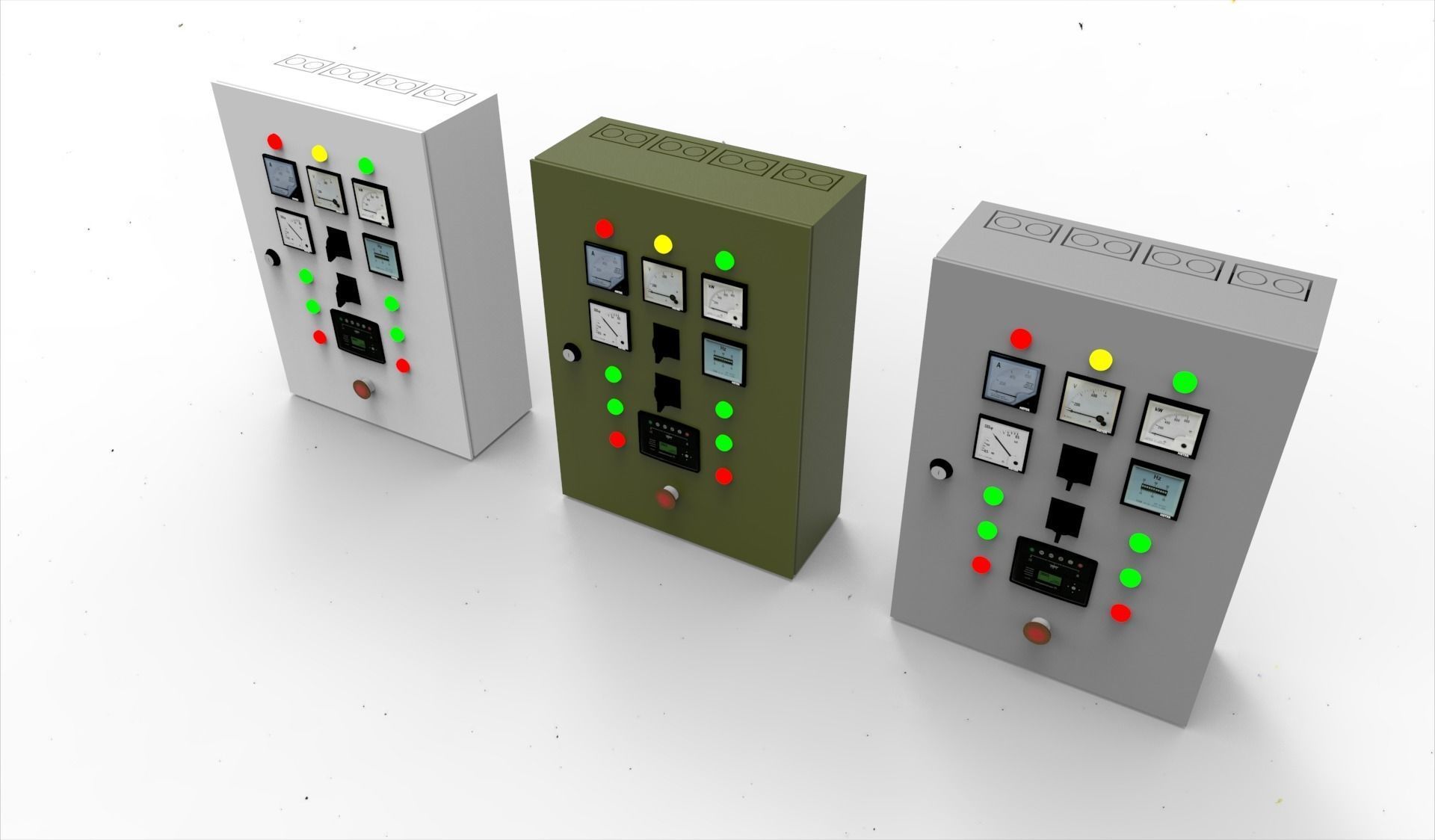 panel switch box 3D model CGTrader
