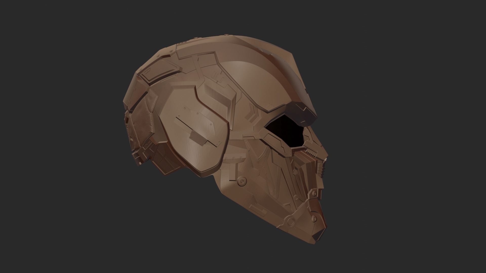 HI-TECH SCI-FI ORACLE HELMET PRINTABLE VERSION STL 3D model 3D ...