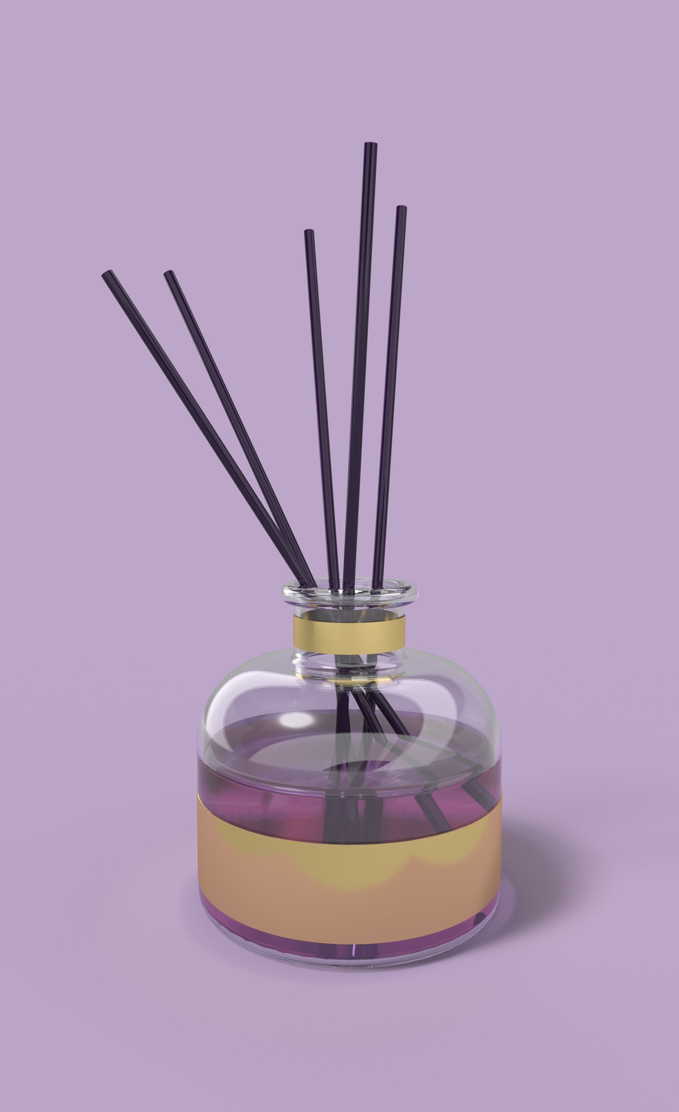 Bottle with sticks Reed diffuser free 3D model CGTrader