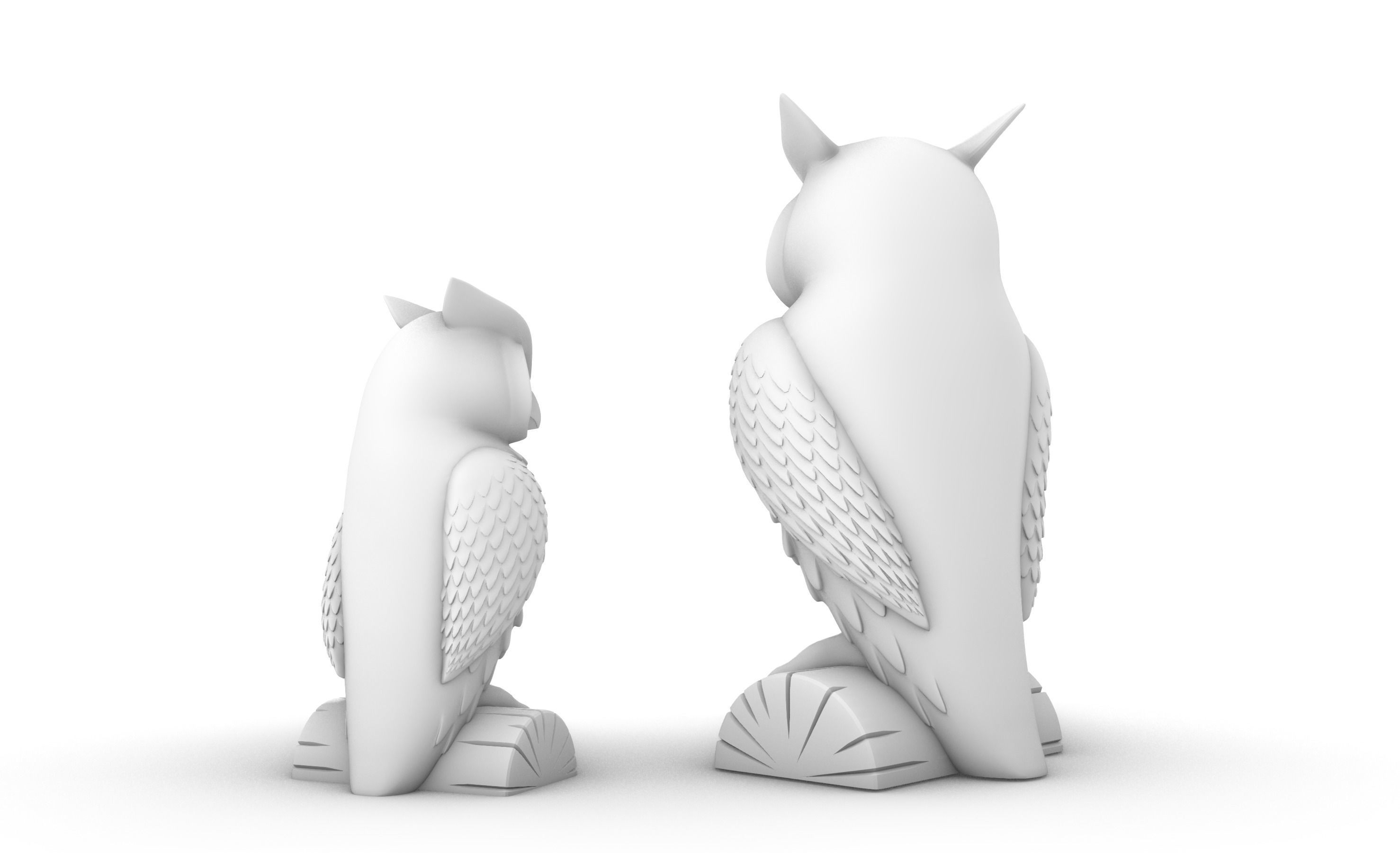 Owl 3d print 3D model 3D printable | CGTrader