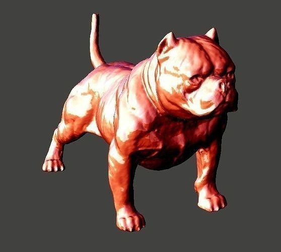 High-Quality 3D Printed American Bully Statue 3D model 3D printable ...