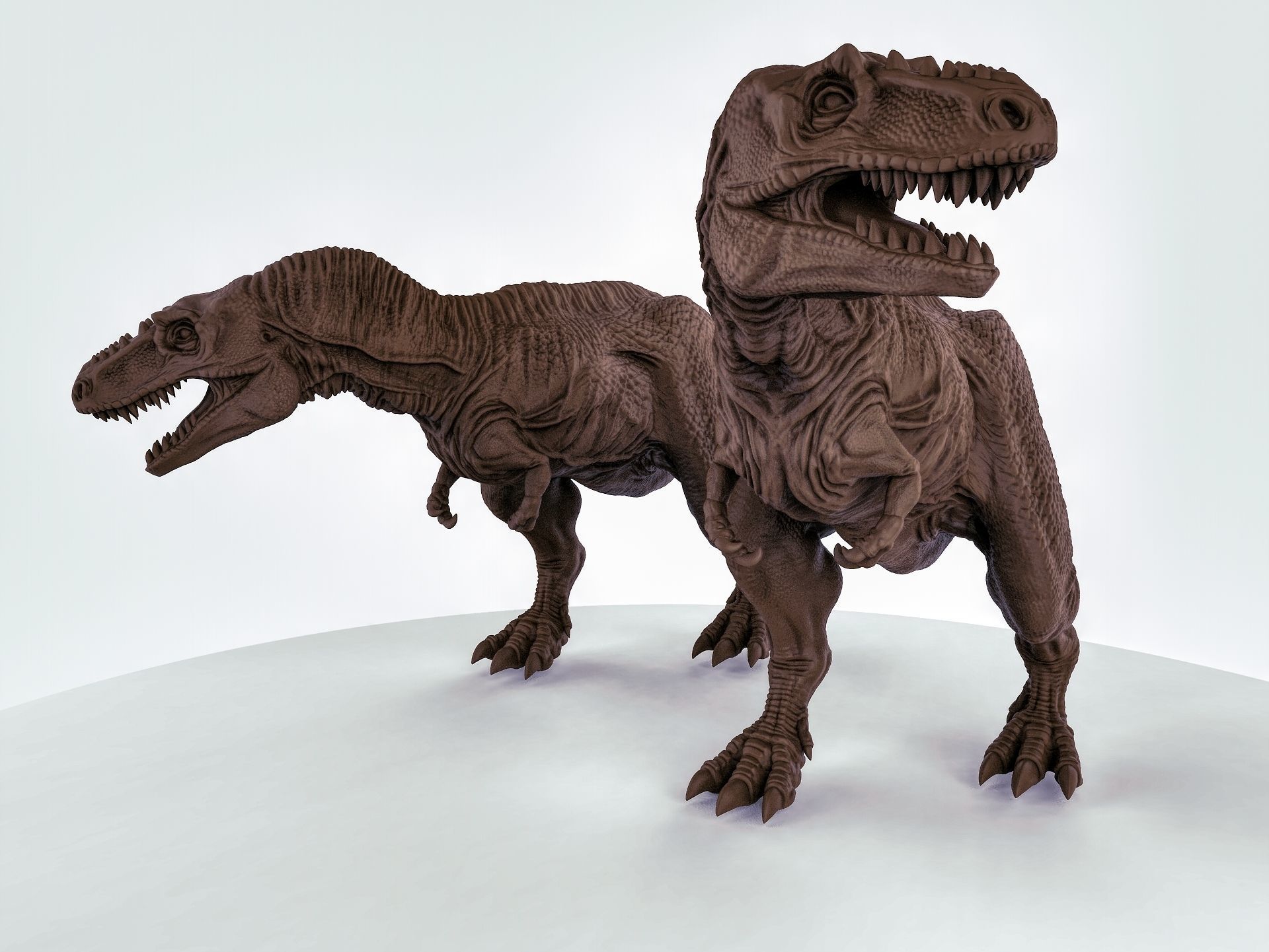 Dinosaur Fossil Replica 3D Printed Alioramus 3D model 3D printable ...