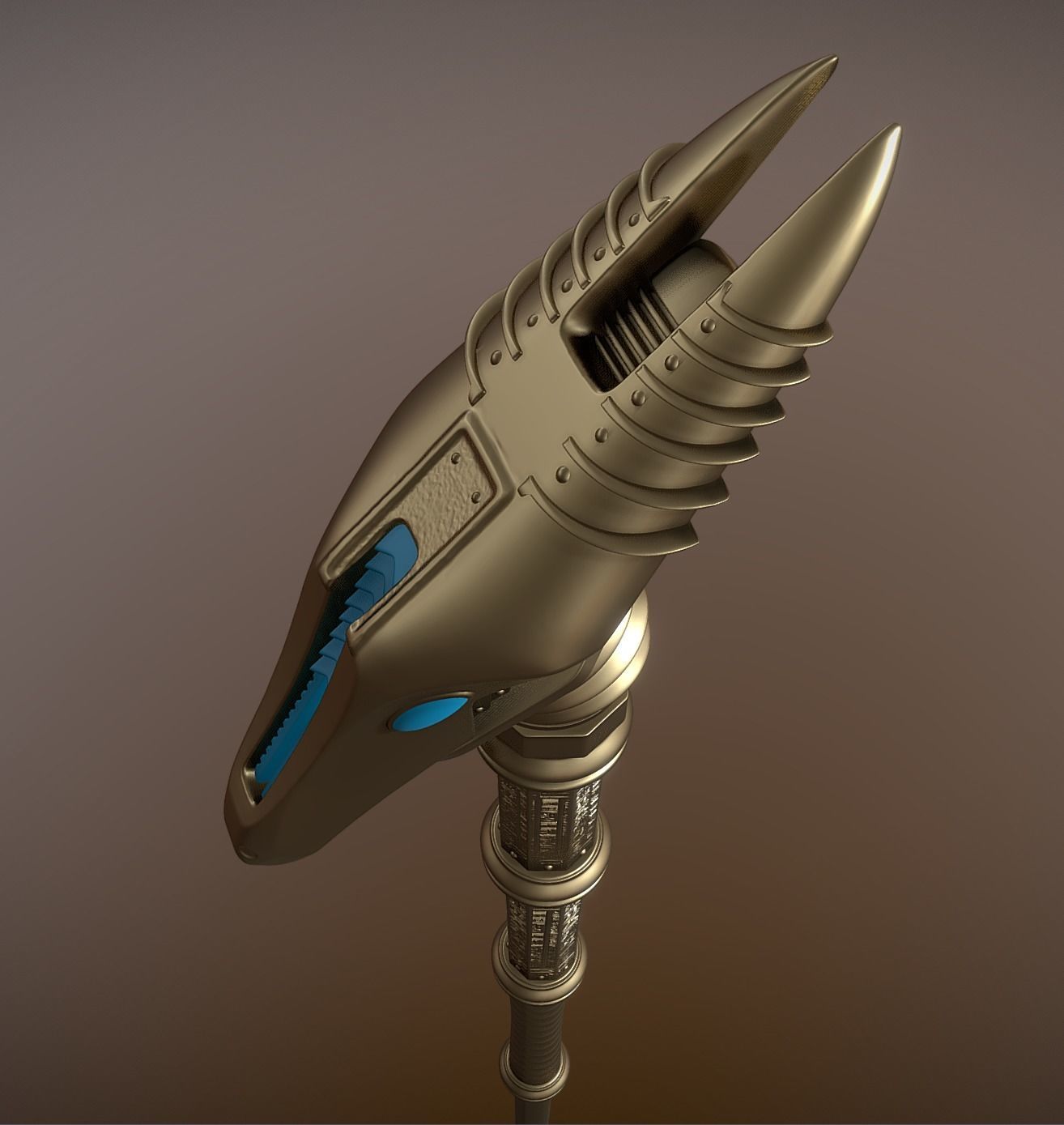 The staff of Anubis 3D model 3D printable CGTrader