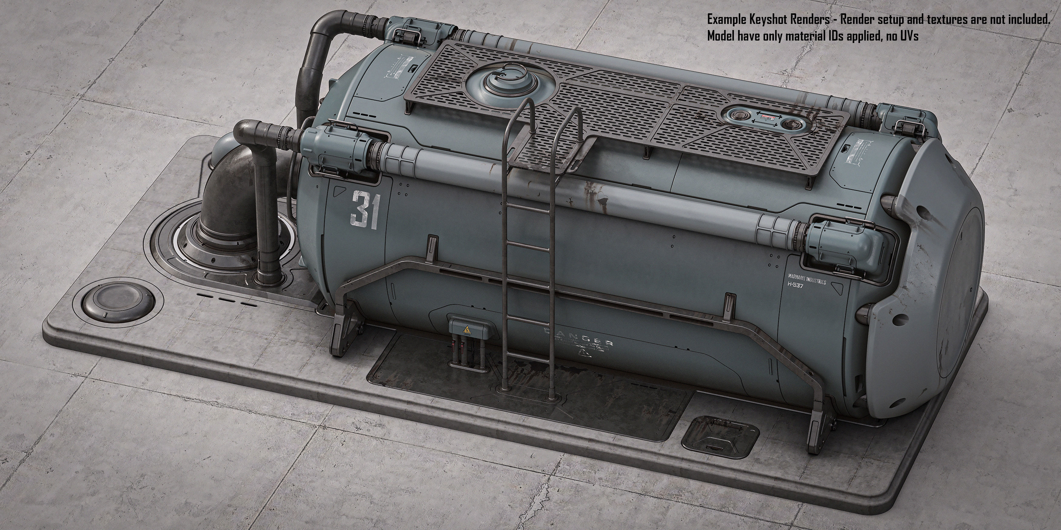 Sci-Fi Refinery Prop 3D model | CGTrader