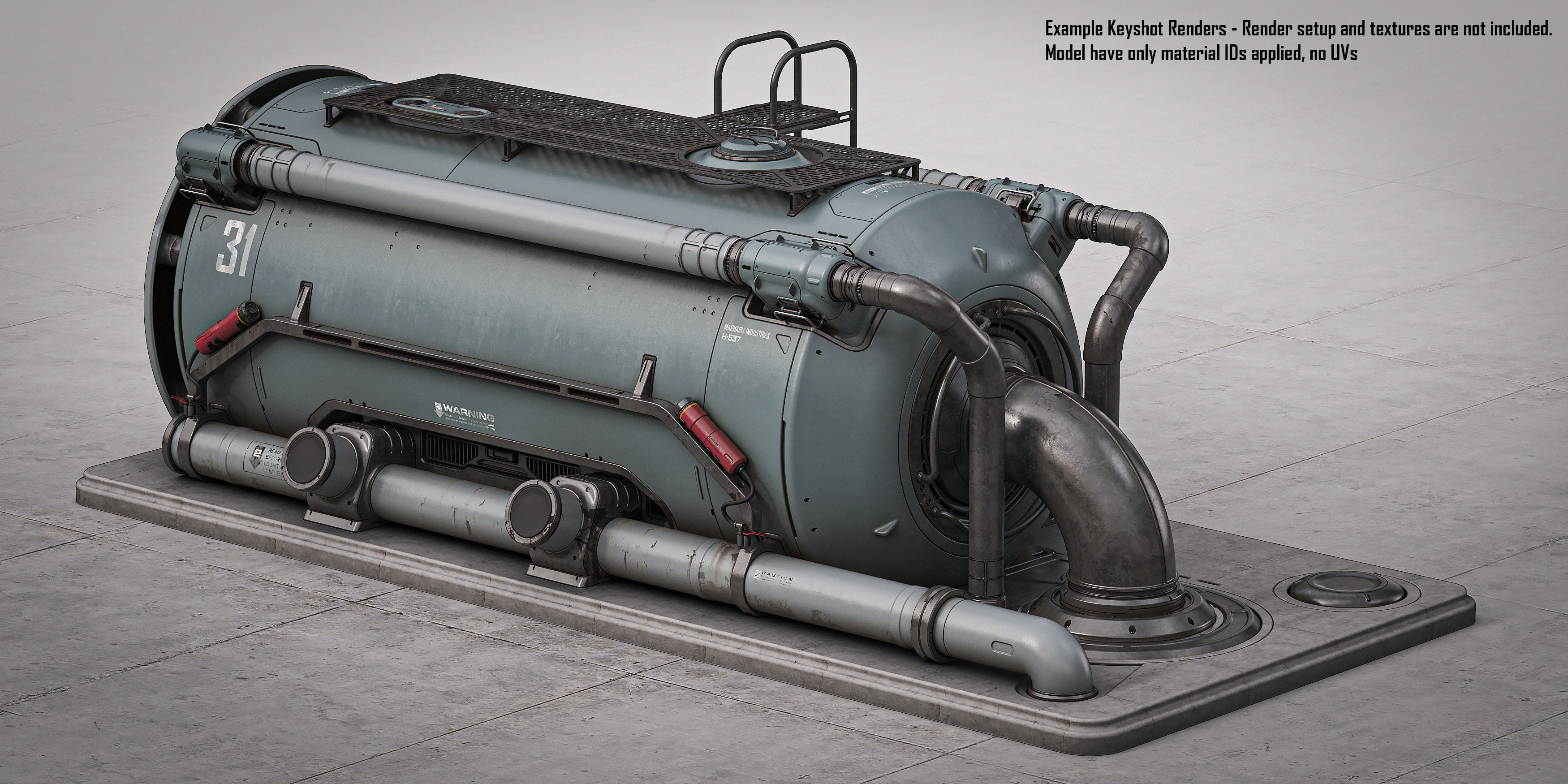Sci-Fi Refinery Prop 3D model | CGTrader