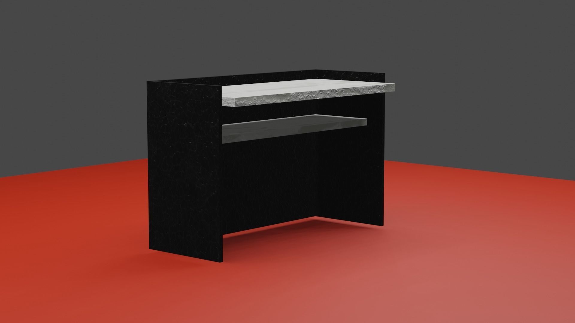 Modern Black Work Table 3D model animated CGTrader