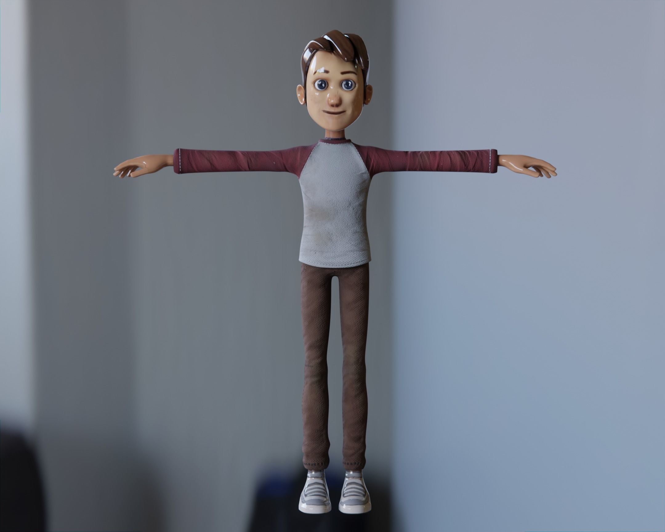3D model Cartoonish Man 3d model pixar disney style VR / AR / low-poly