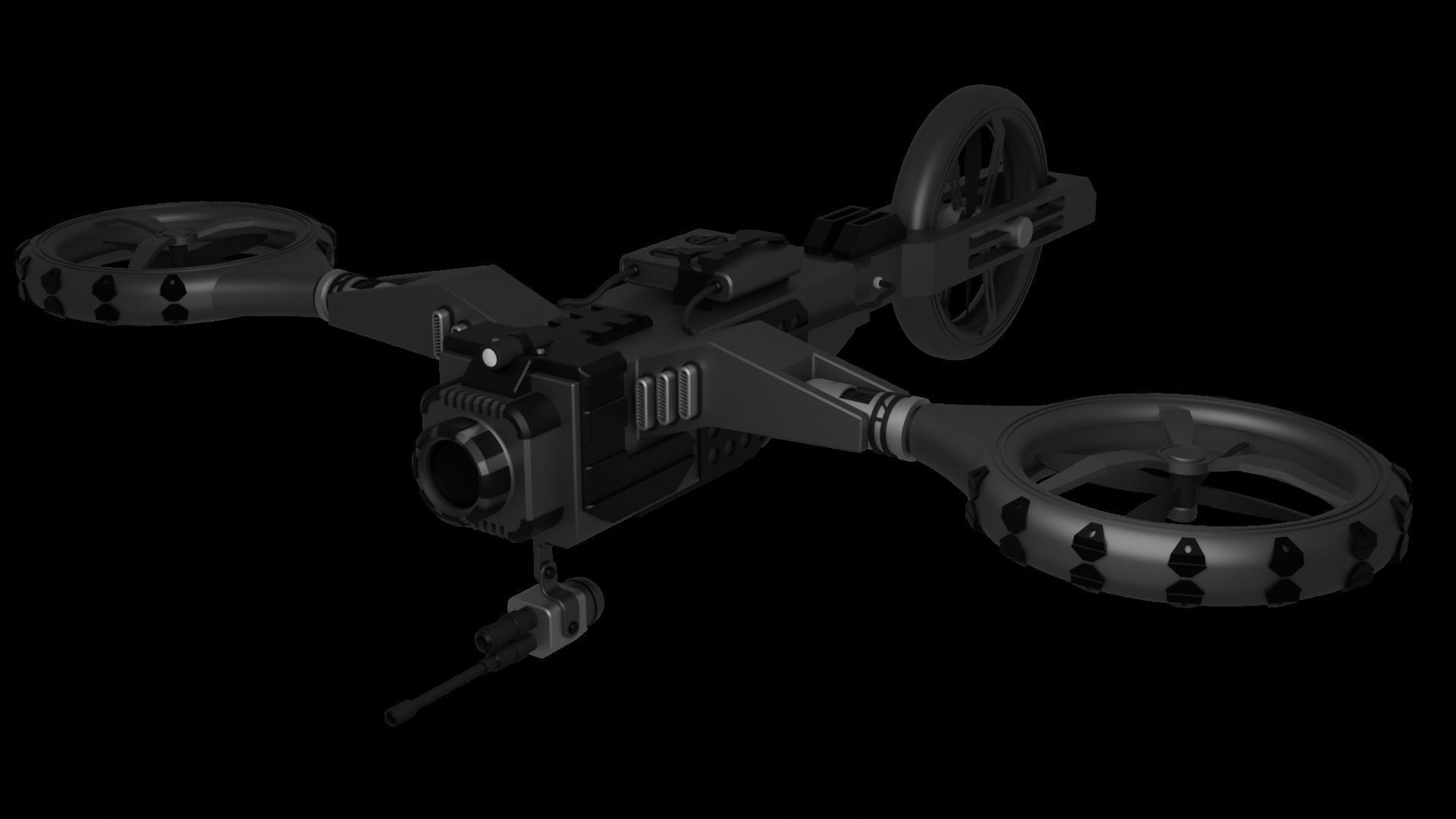 3D model Drone UAV cambat model VR / AR / low-poly | CGTrader