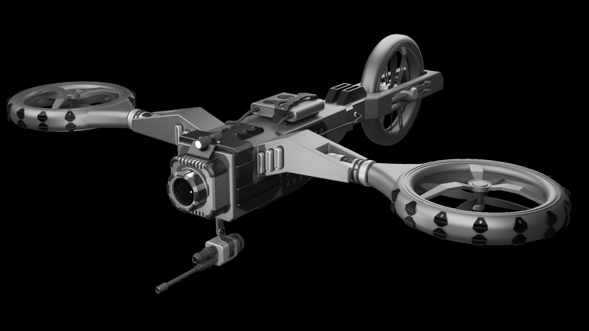 3D model Drone UAV cambat model VR / AR / low-poly | CGTrader