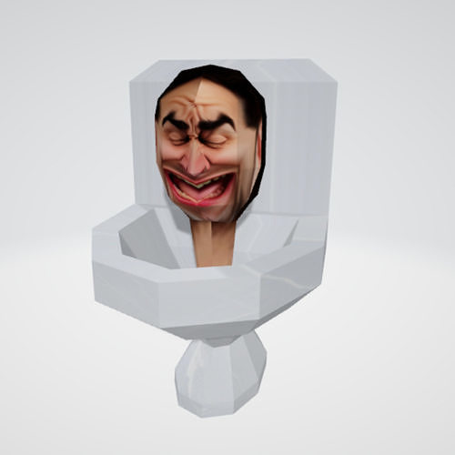 3D model Skibidi Toilet Head Rigged VR / AR / lowpoly CGTrader