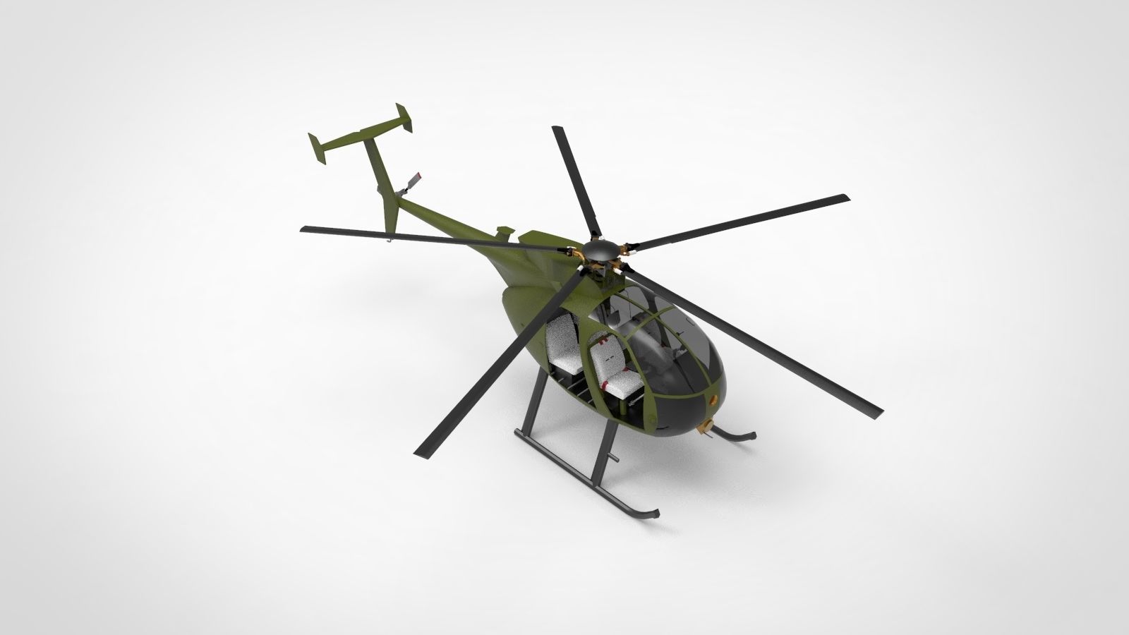 Helicopter MD500 3D model CGTrader