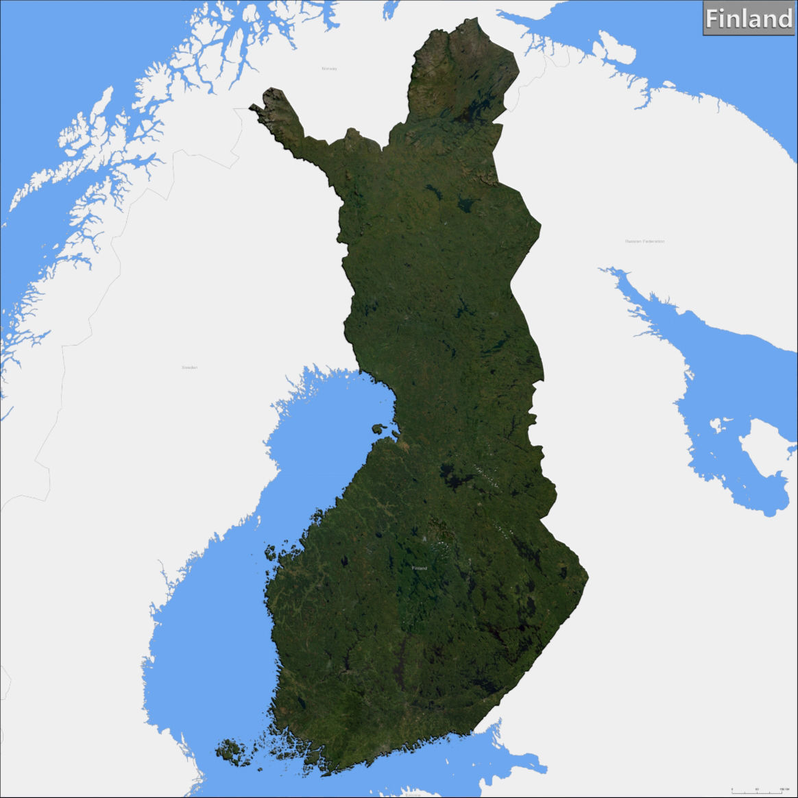 Finland Terrain Topography Elevation DEM Geography Landscape 3D model