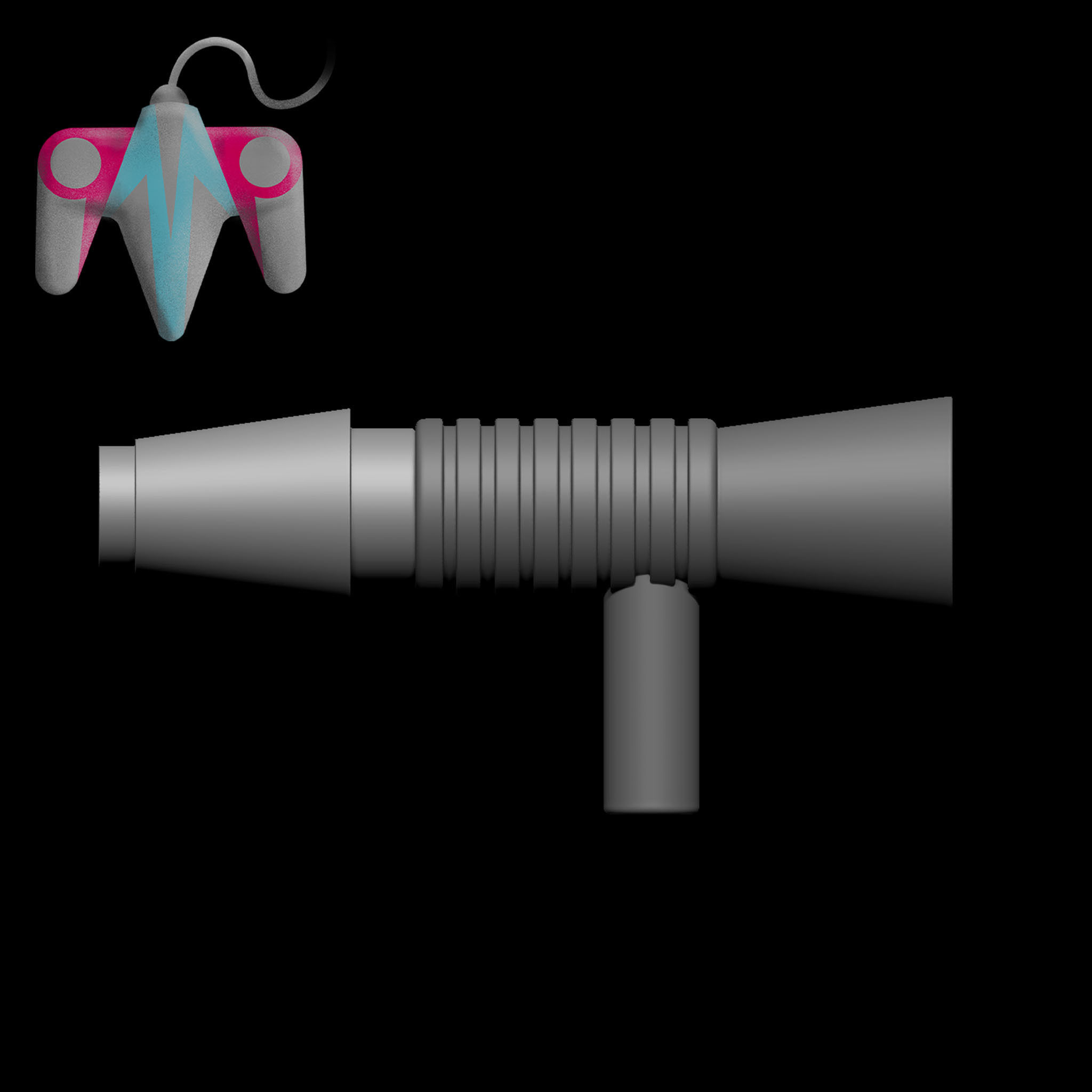 Megaphone Blaster 3D model 3D printable CGTrader