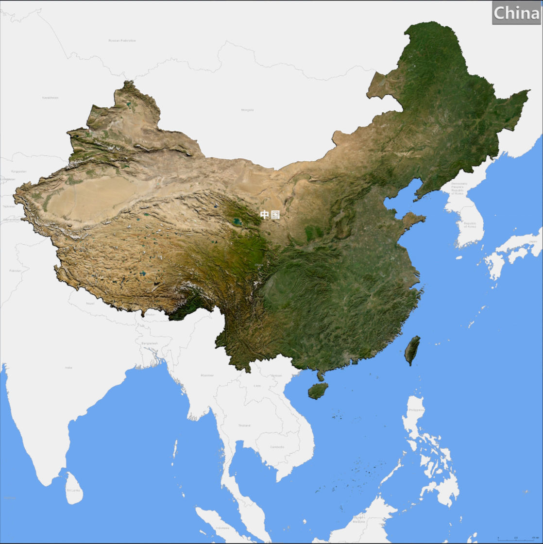 China Terrain Topography Elevation DEM Geography Landscape 3D model