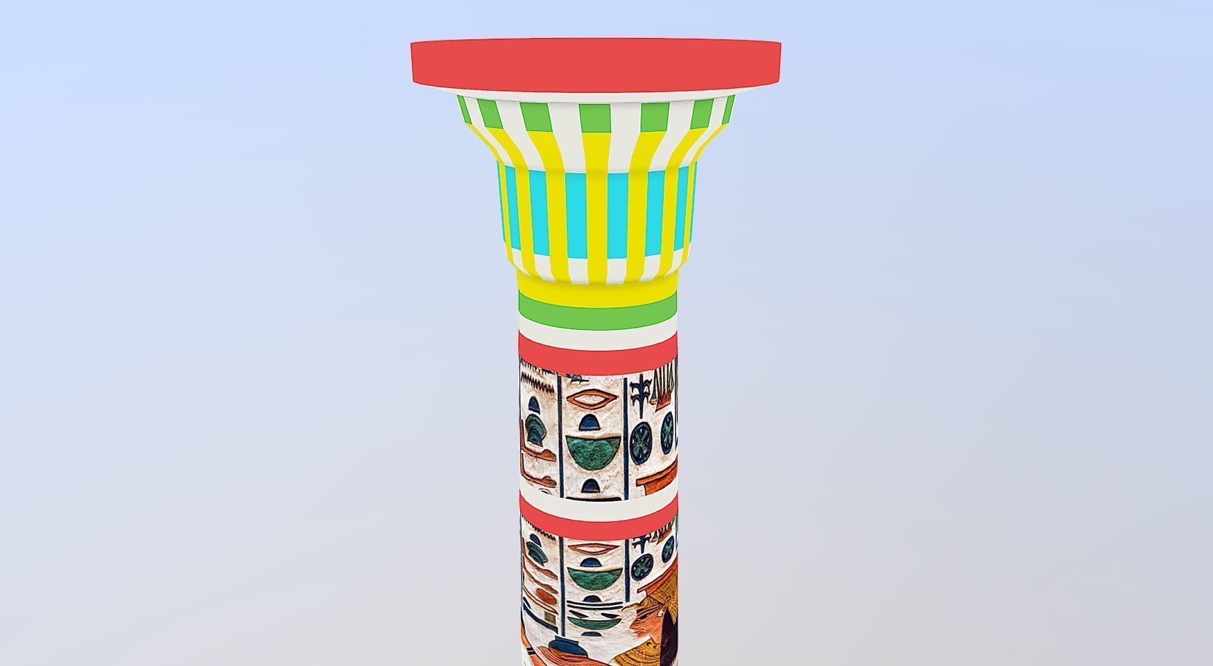 3D model Ancient Egypt Column VR / AR / low-poly | CGTrader