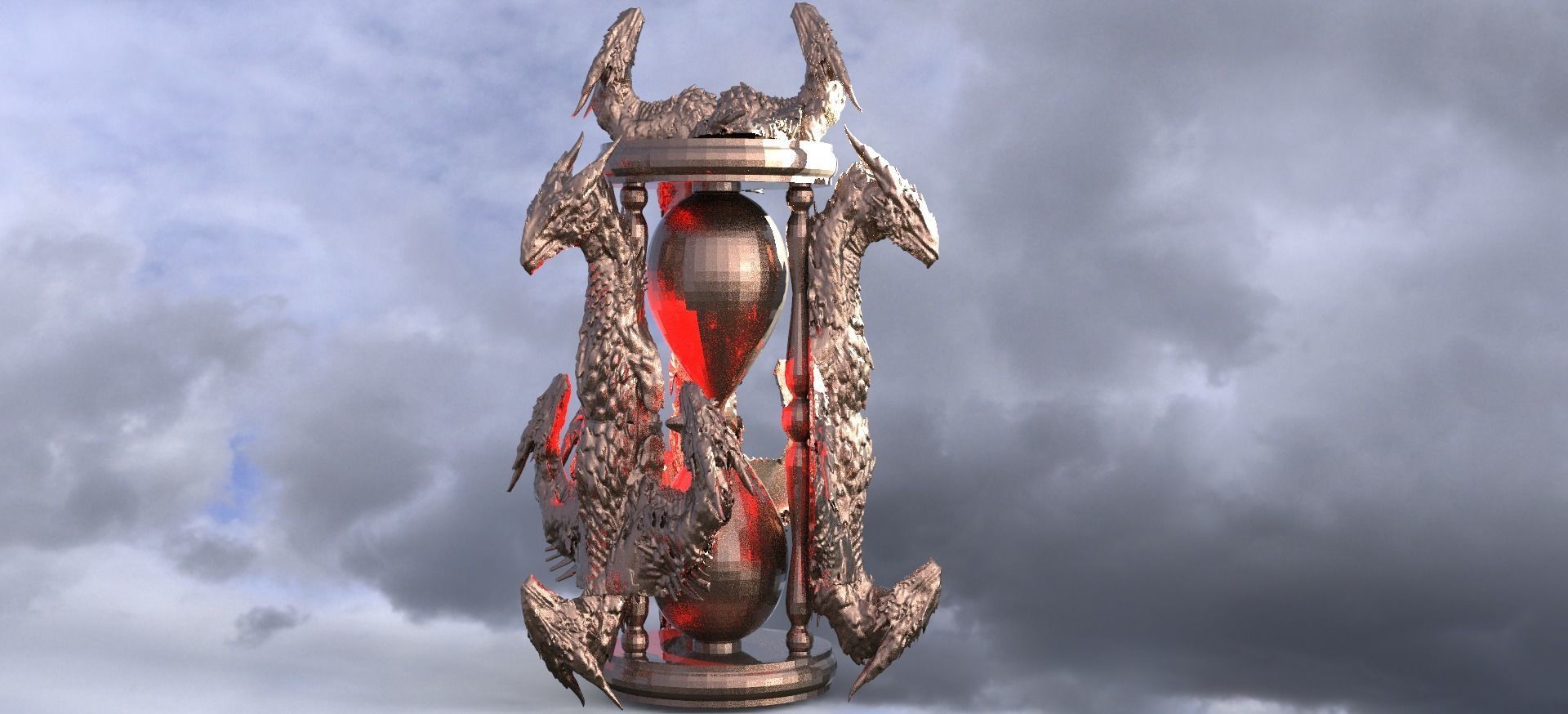 Dark Dragon hourglass collection 1 3D model | CGTrader