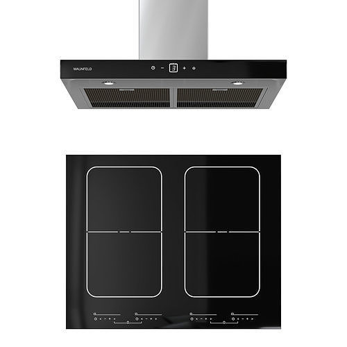 Range Hood Breeze and Cooktop Asko 3D model rigged CGTrader