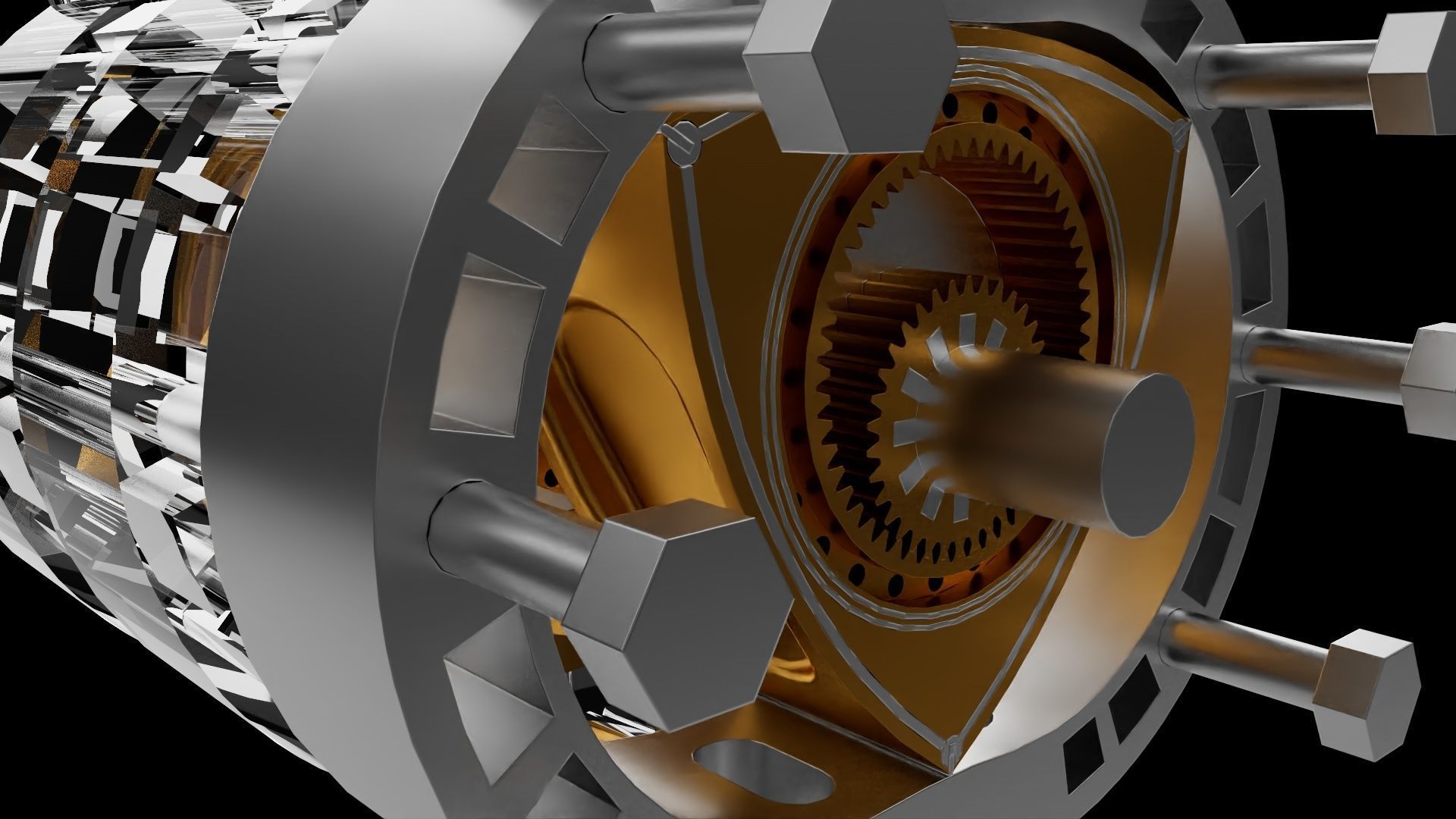 Three combustion chambers 3D model 3D printable CGTrader