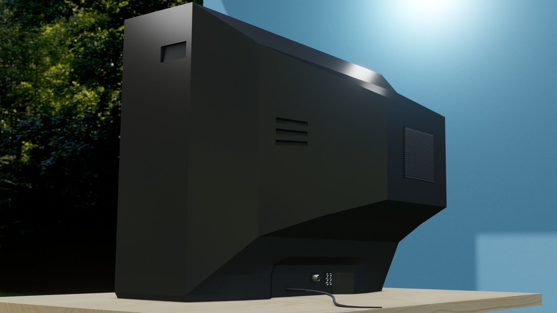 CRT TV with real pixels including short animation 3D model animated ...
